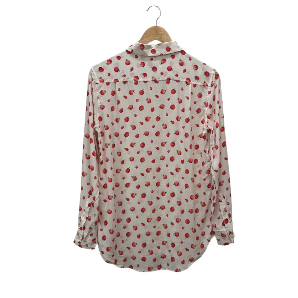 Equipment Reese Raspberry Print Silk Blouse - Picture 3 of 15